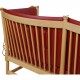 Børge Mogensen Spoke-back sofa in red leather