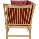 Børge Mogensen Spoke-back sofa in red leather
