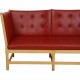 Børge Mogensen Spoke-back sofa in red leather