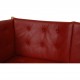 Børge Mogensen Spoke-back sofa in red leather