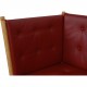 Børge Mogensen Spoke-back sofa in red leather