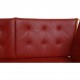 Børge Mogensen Spoke-back sofa in red leather