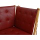 Børge Mogensen Spoke-back sofa in red leather