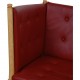 Børge Mogensen Spoke-back sofa in red leather