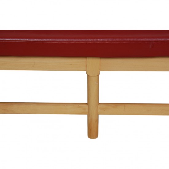 Børge Mogensen Spoke-back sofa in red leather