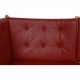 Børge Mogensen Spoke-back sofa in red leather