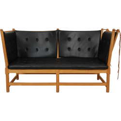 Børge Mogensen Tremmesofa med sort læder