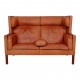 Børge Mogensen Coupé sofa 2192 in original patinated cognac leather