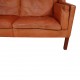 Børge Mogensen Coupé sofa 2192 in original patinated cognac leather