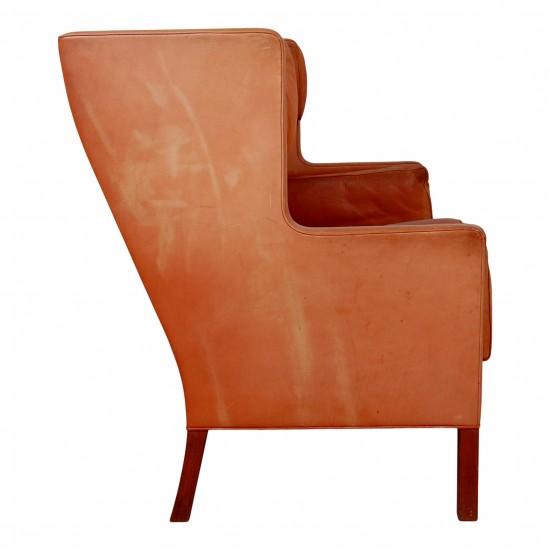 Børge Mogensen Coupé sofa 2192 in original patinated cognac leather