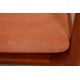 Børge Mogensen sled chair of mahogany and pink fabric cushions