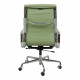 Charles Eames Ea-219 office chair fully upholstered in Green leather