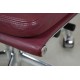 Charles Eames Ea-219 office chair fully upholstered in Red premium leather