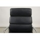 Charles Eames Ea-219 office chair fully upholstered in Black leather