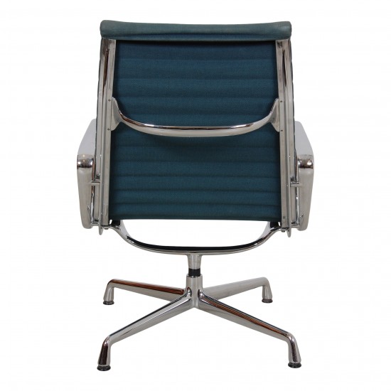 Charles Eames Ea-116 lounge chair in green hopsak fabric