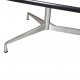 Charles Eames Conference table in white laminate and a black rubber edge