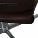 Charles Eames Ea-208 stol i brun læder