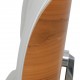 Charles Eames Lounge chair med skammel i hvidt læder