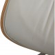 Charles Eames Lounge chair med skammel i hvidt læder