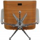 Charles Eames Lounge chair med skammel i hvidt læder