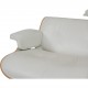 Charles Eames Lounge chair med skammel i hvidt læder