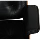 Charles Eames Lounge chair med Skammel i sort læder