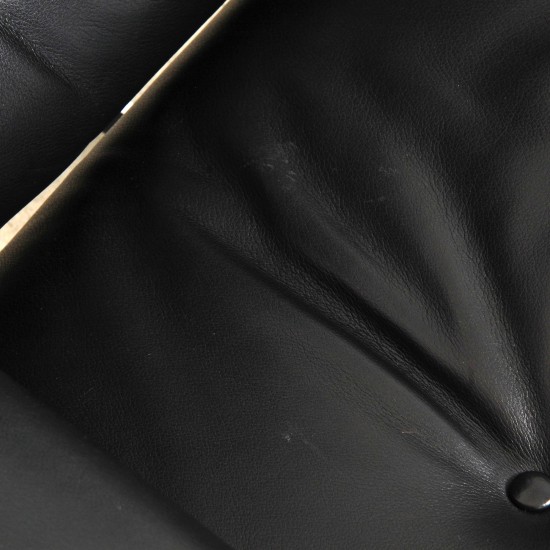 Charles Eames Lounge chair med Skammel i sort læder
