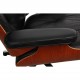 Charles Eames Lounge chair med Skammel i sort læder