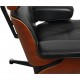 Charles Eames Lounge chair med Skammel i sort læder