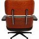 Charles Eames Lounge chair med Skammel i sort læder