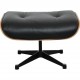 Charles Eames Lounge chair med Skammel i sort læder