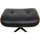 Charles Eames Lounge chair med Skammel i sort læder