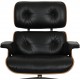 Charles Eames Lounge chair med Skammel i sort læder
