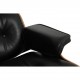 Charles Eames Lounge chair med Skammel i sort læder