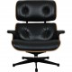 Charles Eames Lounge chair i sort læder