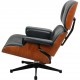 Charles Eames Lounge chair i sort læder
