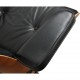 Charles Eames Lounge chair i sort læder