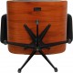Charles Eames Lounge chair i sort læder
