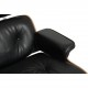 Charles Eames Lounge chair i sort læder