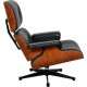 Charles Eames Lounge chair i sort læder