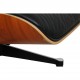 Charles Eames Lounge chair i sort læder