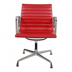 Charles Eames Ea-108 chair with red leather  Charles Eames Ea-108 chair with red leather