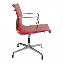 Charles Eames Ea-108 chair with red leather  Charles Eames Ea-108 chair with red leather