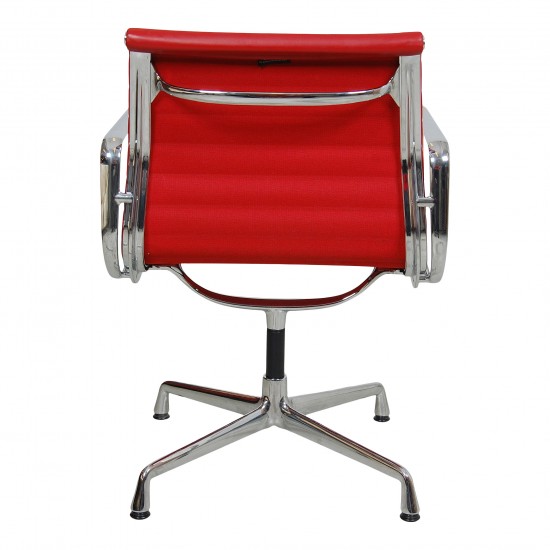Charles Eames Ea-108 stol i rødt læder