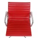 Charles Eames Ea-108 stol i rødt læder