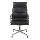 Charles Eames Ea-209 chair with black patinated leather