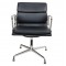 Charles Eames Ea-208 softpad stol i sort læder