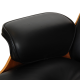 Charles Eames Lounge chair with ottoman, in black leather