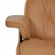 (NEW) Charles Eames Lounge chair with ottoman in caramel coloured leather