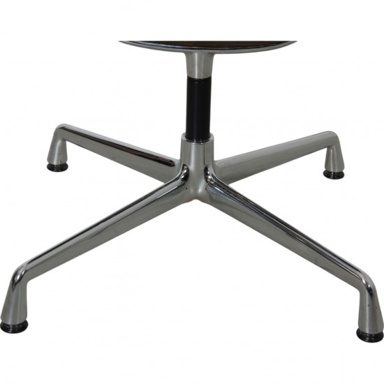 Charles Eames Ea-208 chair reupholstered in black bizon leather